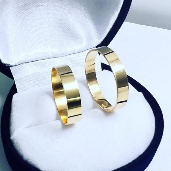 Argollas planas oro 18k