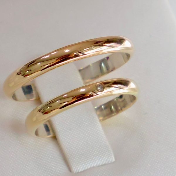 Par argollas corte inglés plata oro nacional 14k