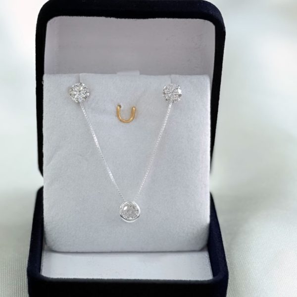 Conjunto punto de luz plata