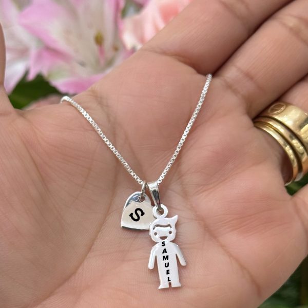Collar niña o niño en plata
