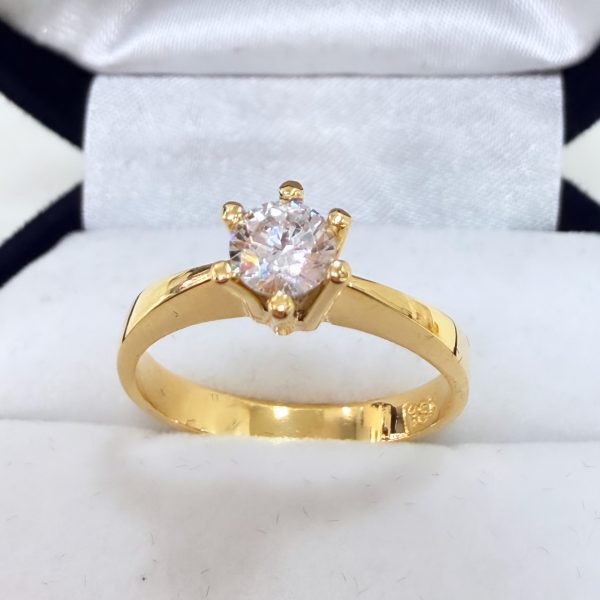 Solitario oro 18k